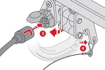 Citroen C4. Towing device with quickly detachable towball