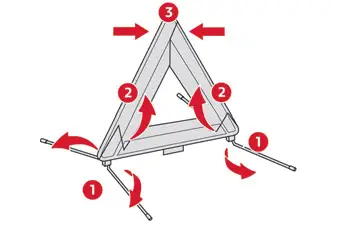 Citroen C4. Warning triangle